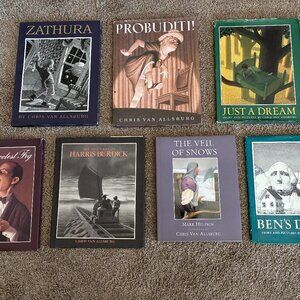 Lot of 7 Chris Van Allsburg 1st Edition/1st Printing Hardcovers w/ Dust Jackets
